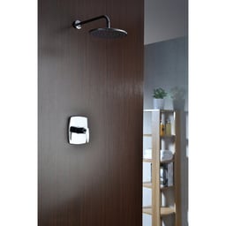 Thyme Single Handle Wall Mounted Showerhead In Polished Chrome - Anzzi