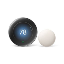 Google Nest Learning Thermostat (4th Gen) With Nest Temperature Sensor (2nd Gen) - Silver: Wi-fi, Energy Star Certified - Google