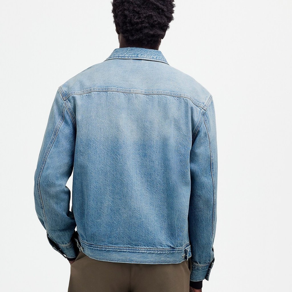 Denim Shirt-jacket In Jamestown Wash