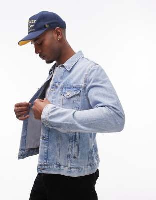 Tommy Hilfiger Trucker Denim Jacket In Mid Wash