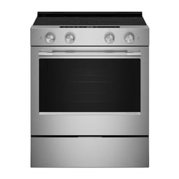 Kitchenaid Kses330sps 30 Inch Smart Slide-in Electric Range With 5 Elements, 5.3 Cu. Ft. Capacity, Even-heat Fan Convection, Edge-to-edge Glass Cooking Surface, Sabbath Mode, Energy Star, Printshield Stainless Finish - KitchenAid