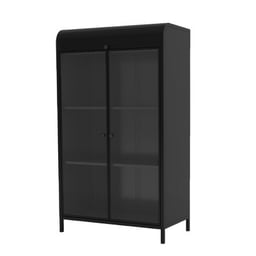 Clihome 47.6" Tall Metal Storage Cabinet, 4-tier Display Cabinet With Open Shelves, Freestanding Steel Sideboard Buffet - CLIHOME