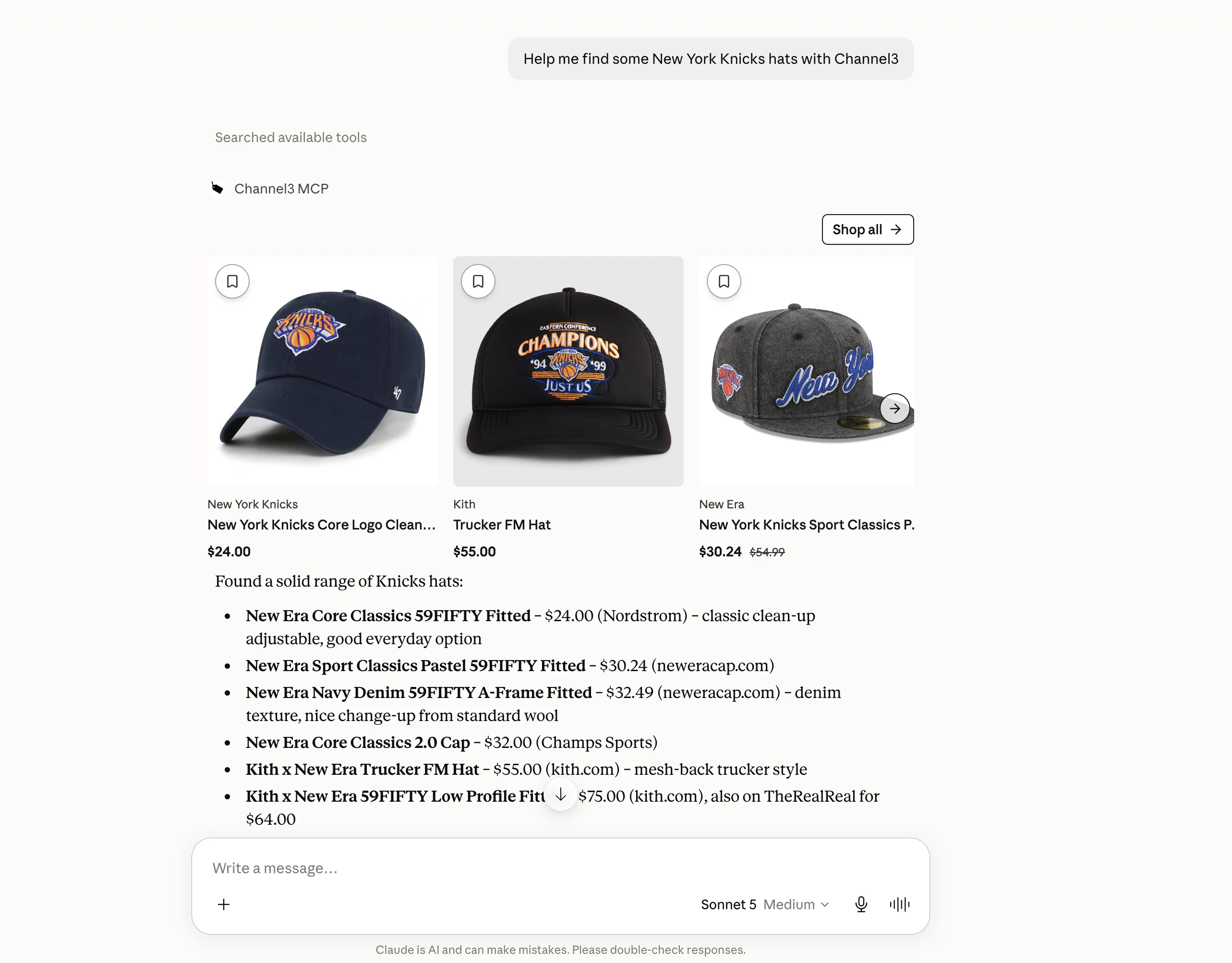 Finding vintage-style hats under $80 in Claude